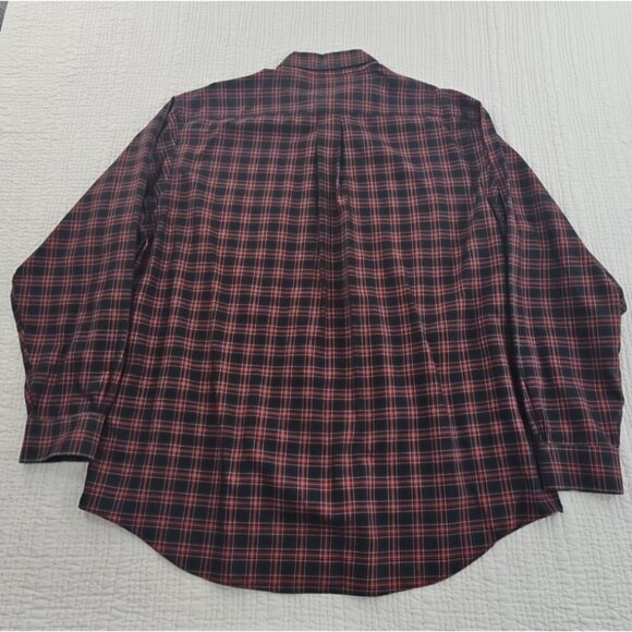 Brooks Brothers 346 Shirt Men's XL Red Black Plaid Old Money Non-Iron EUC LN - Picture 9 of 14